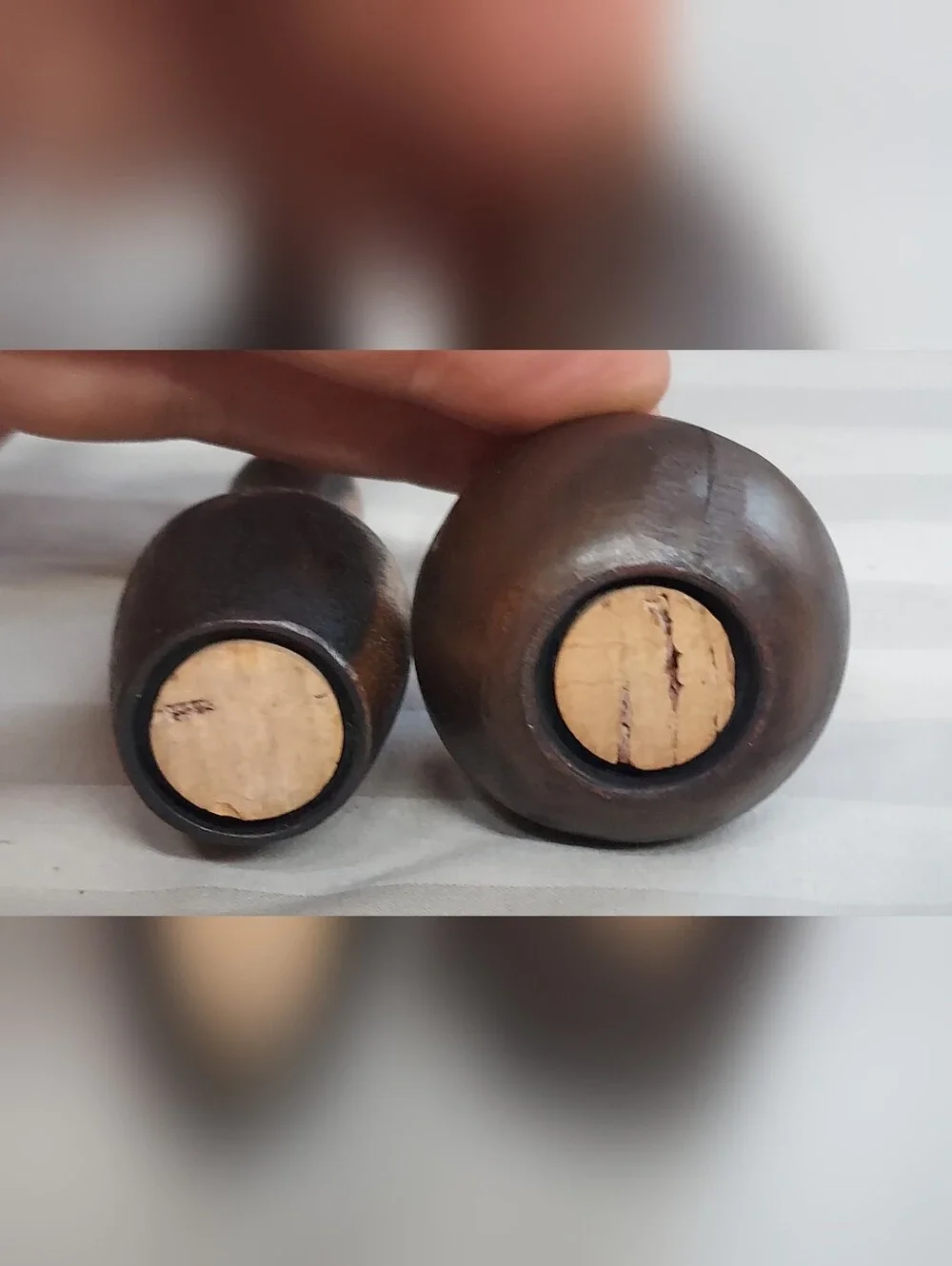 Vintage Kitsch Bowling Ball & Pin Salt and Pepper Shakers Retro